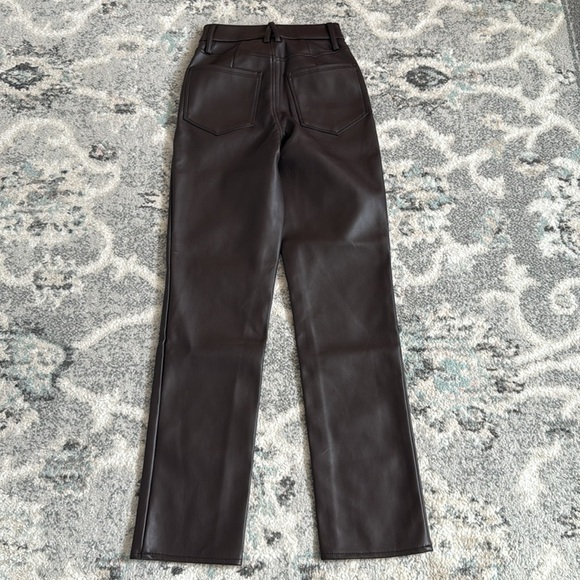 Good American Brown Better Than Leather Good Icon Pants - Picture 11 of 14